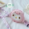 Mini Silicone Coin Purse with Long Straps Pink Bear JCCP 13