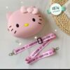 Mini Silicone Coin Purse with Long Straps Pink Hello Kitty JCCP 14