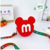 Mini Silicone Coin Purse with Long Straps Red M JCCP 28