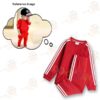 Night Suit with White Stripes RED 1