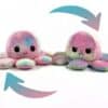 Octopus Plush Toy Mood Octopus With Two Faces Flip Rainbow Series Random Color