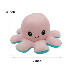 Octopus Plush Toy mood octopus With Two Faces Flip1
