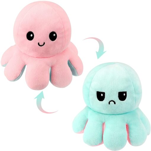 Octopus Plush Toy mood octopus With Two Faces Flip2