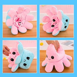 Octopus Plush Toy mood octopus With Two Faces Flip3