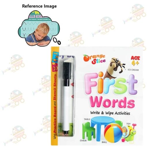 Orange Slice Write and Wipe Activity Board Book First Words 1