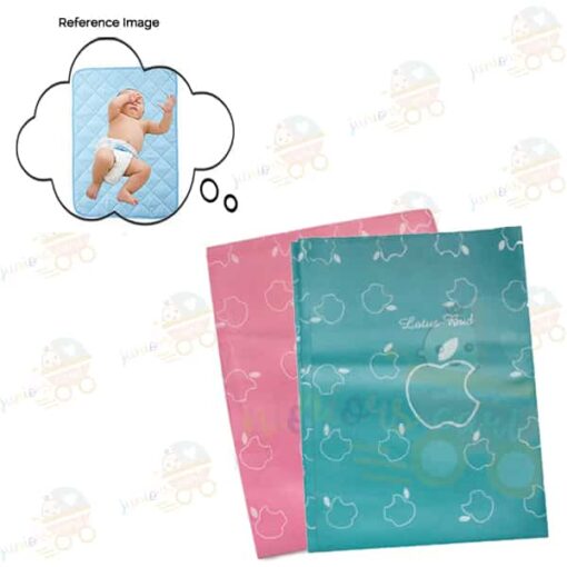 Pack of 2 Diaper Changing Sheets SEA GREEN and PINK 1