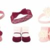 Pack of 3 Booties with Matching Headbands 07