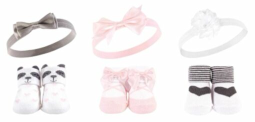 Pack of 3 Booties with Matching Headbands 11