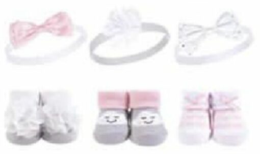 Pack of 3 Booties with Matching Headbands 15