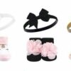 Pack of 3 Booties with Matching Headbands 18