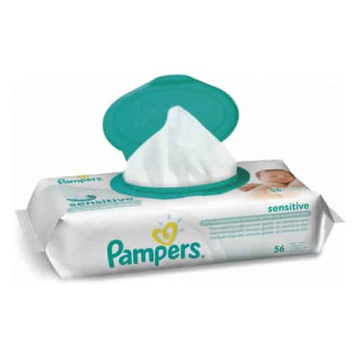 Pampers Sensitive Protect Baby Cleaning Wipes.