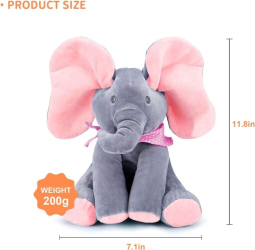 Peekaboo Baby Flapping Musical Elephant Size