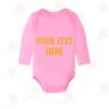 Pink Romper with GOLDEN Customised Text 1