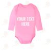 Pink Romper with WHITE Customised Text