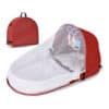 Portable Baby Crib Bed with Mosquito Net RED.