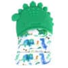 Silicone Baby Teething Mitten Green Dino.