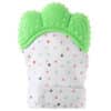 Silicone Baby Teething Mitten Green.