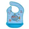 Silicone Water Proof Bib with Food Catcher Tray Blue Sub Marine