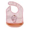 Silicone Water Proof Bib with Food Catcher Tray Pink Baby