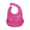 Silicone Water Proof Bib with Food Catcher Tray Pink Elephant
