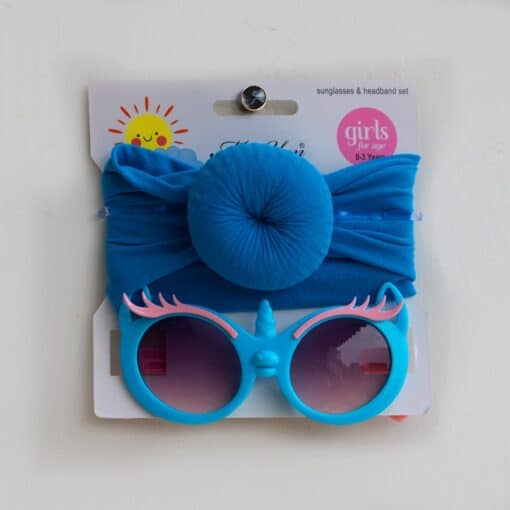 Sunglasses Headband Blue Unicorn