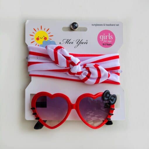 Sunglasses Headband Red Heart