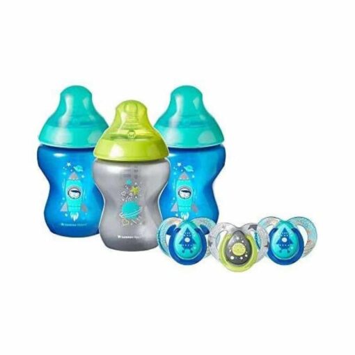 Tommee Tippee Pack of 3 9Oz Bottles 3 Pacifier 6 18M Boy Boldly Go 422810 1