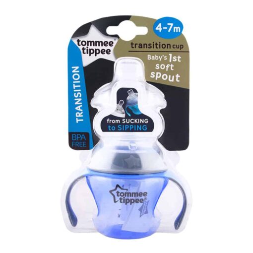 Tommee Tippee Transition Cup Blue Nipple Silicone Spout 447085 2