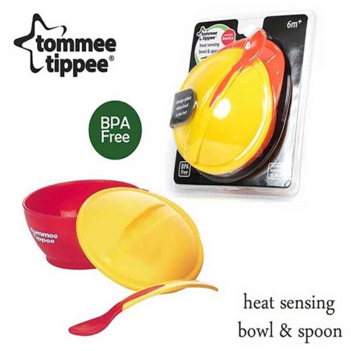 Tommee Tippee Weaning Bowl With Heat Sensing Spoon 430507 2