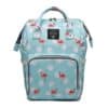 Water Proof Travel Diaper Bag Pack Flamingo Light Blue