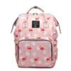 Water Proof Travel Diaper Bag Pack Flamingo Pink