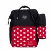 Water Proof Travel Diaper Bag Pack RED POLKA