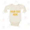 White Romper with GOLDEN Customised Text 1