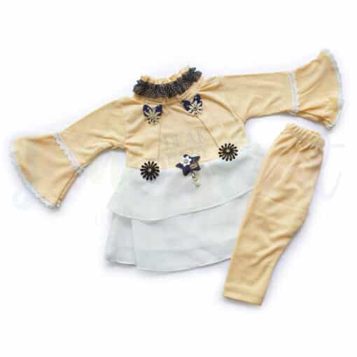 Komfy NBG020 Baby Fancy Suit Yellow White 1 2 Years