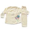 Komfy NBG095 Baby Printed 2pcs Pajama Set Flower Peach Polka 0 6 Months