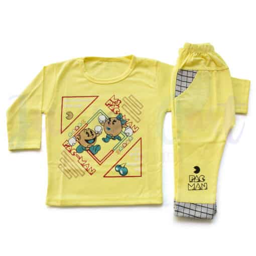 Komfy NBN106 Unisex 2pcs Pajama Set Pac Man Yellow 1 2 Years