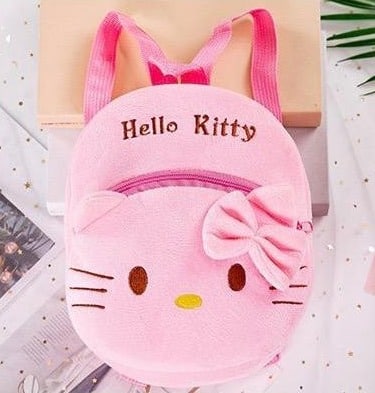Cute Mini Children School Plush Bag Hello Kitty Pink