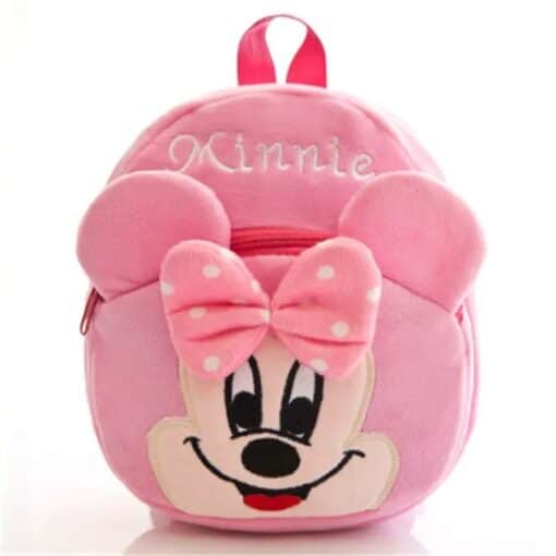 Cute Mini Children School Plush Bag Minnie Pink