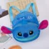 Cute Mini Children School Plush Bag Stitch Blue