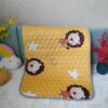 Baby Quilted Blanket Yellow Cat White Star