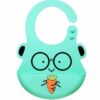Silicone Water Proof Bib with Food Catcher Tray Bunny Carrot – Seagreen