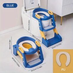 Infantes L004 2 in 1 Foldable Potty Training Seat with Ladder Blue