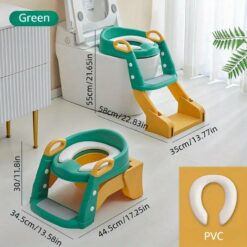 Infantes L004 2 in 1 Foldable Potty Training Seat with Ladder Green