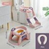 Infantes L004 2 in 1 Foldable Potty Training Seat with Ladder Pink